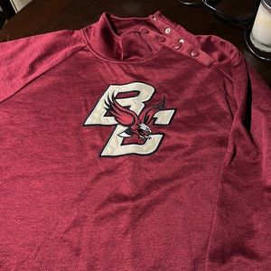 Boston College sweatshirt and hat